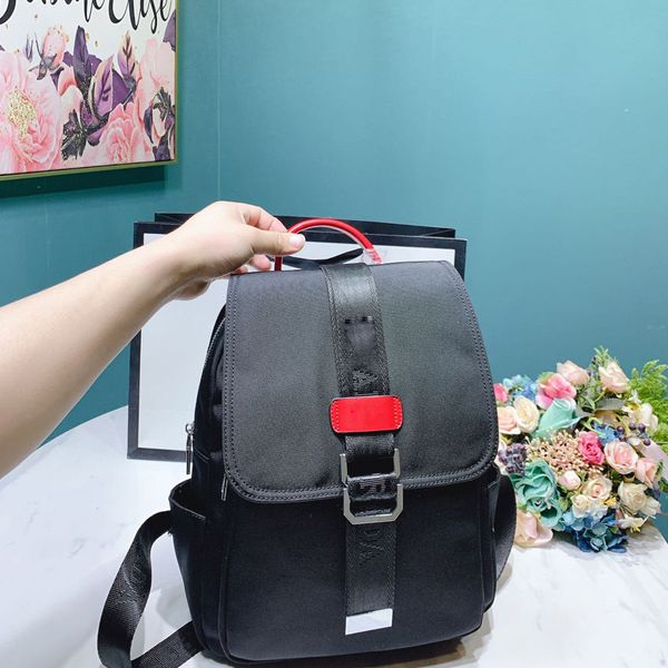 

ts p metal symbol schoolbag mens womens backpack planer sumptuous black blue red street fashion casual handbags purses tsysbb463