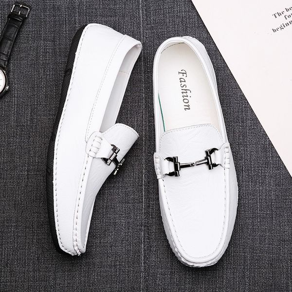 

super cool men italian loafers rubber soft driving moccasin men black white slip on casual sneakers flats casual drive shoe
