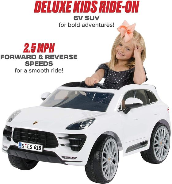 

w416ac 6в порше macan rollplay дети ехать-на автомобиле - для мальчиков, девочек в возрасте от 3 до - на батарейках ездить на игрушка - белы