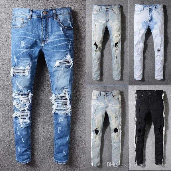 

2018 new famou brand de igner jean men cotton men ripped jean fa hion treet biker jean man plu ize