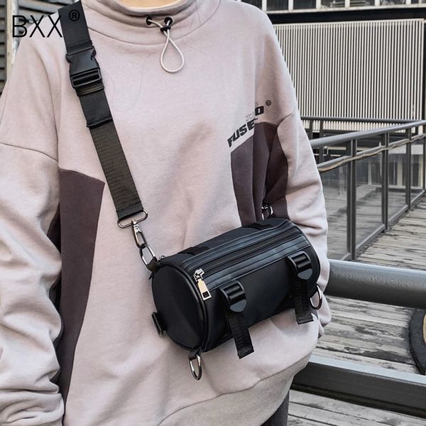 

bxx] nylon crossbody bags for women 2020 round shaped solid color simple shoulder messenger bag female travel handbags hk566