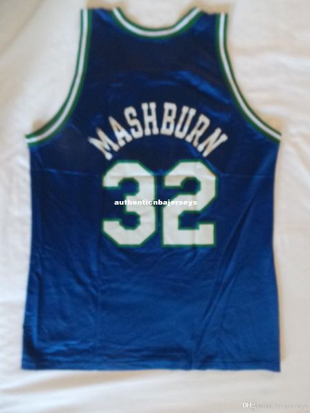 

champion jamal mashburn sewn jersey vintage 90s rookie mens vest size xs-6xl stitched basketball jerseys ncaa, Black;blue