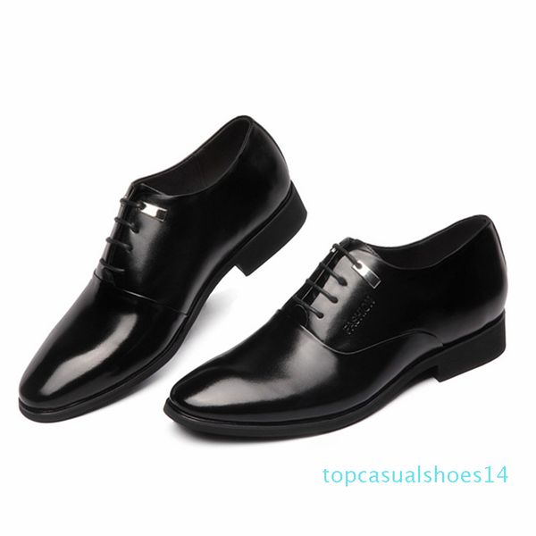 

shoes brand full grain leather business man dress shoes men retro genuine leather oxford shoes for men italian shoe, Black