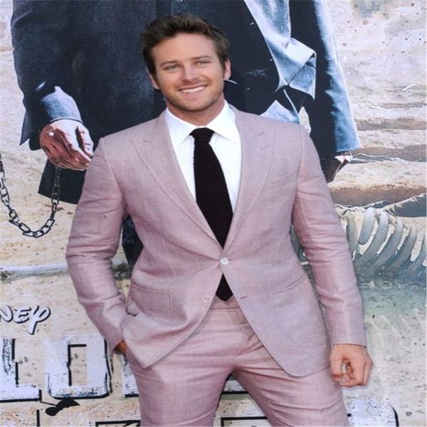 

latest coat pant designs pink linen men suit formal slim fit wedding party summer jacket custom men tuxedo 2 piece, White;black