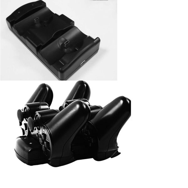 

2in1 stands usb dual double charging station charger stand dock for ps3 move controller edal handle charger usb port