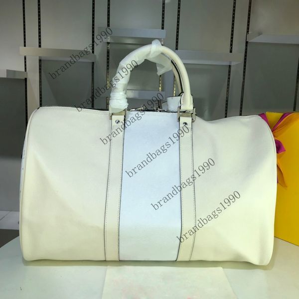 

2020 новый большой цветок 45cm классическая мода женщин саквояж из натуральной кожи обрезка багаж вещевой мешок холст сумки свободная перево