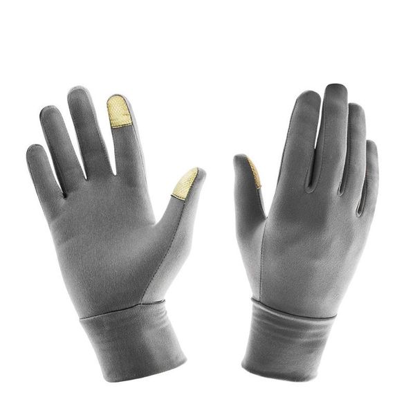 

outdoor mountaineering touch screen gloves autumn winter warm gloves sanding lycra cloth fitness full finger sports, Black