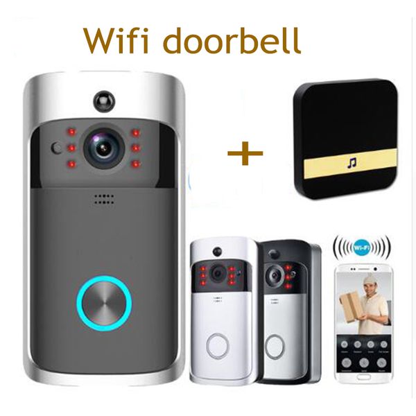 

smart wifi security video doorbell with visual recording low power consumption remote home monitoring night vision video door phone