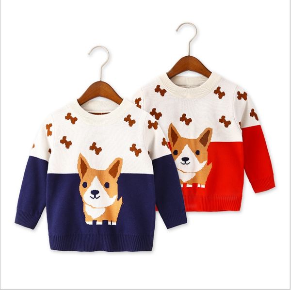 2019 2019 Autumn And Winter Childrens Sweater Boys And Girls Sweater Cartoon Shiba Inu Thin Section New Autumn Outfit Big Boy From Wangaiyu199012
