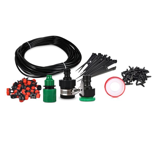 

18m diy micro spray drip irrigation system plant garden hose watering kits
