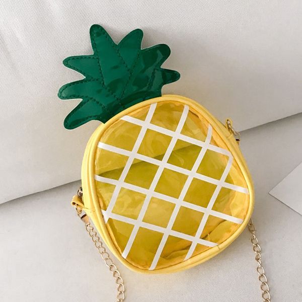 

2019 jiulin high-quality creative color matching fruit chain transparent pineapple simple mini shoulder women bagss lady bags