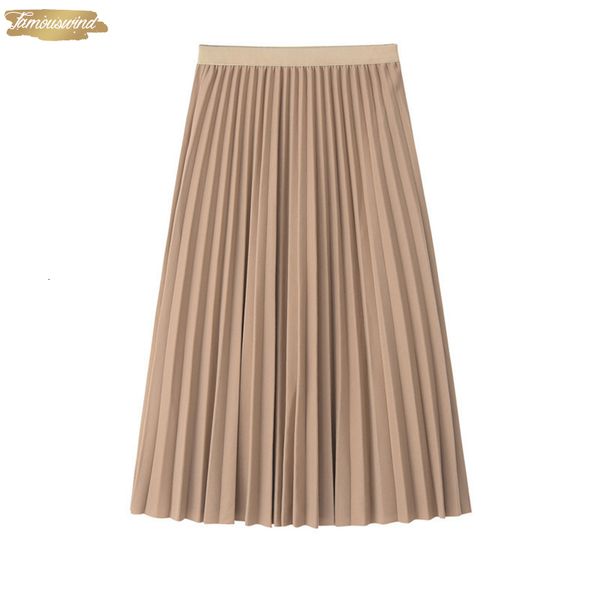 

women 2019 skirt high waist women pleated midi skirt spring female jumper ladies a line midi skirts saia skirt, Black