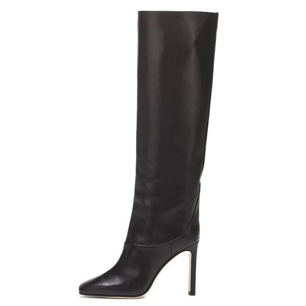 

2019 high-heeled shoes boots white black wind