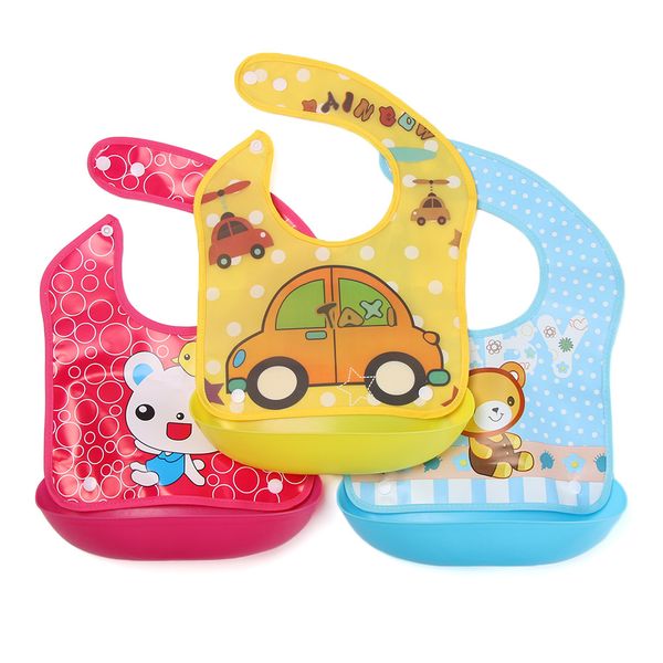 

new baby силиконовые мультфильмы нагрудники водонепроницаемый съемный моющийся нагрудники дети кормление фартук слюна bib полотенце аксессуа