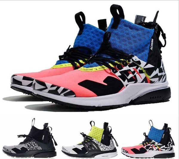 

2021 acronym presto mid run shoes men women dynamic yellow cool grey racer pink darts street sport shoes