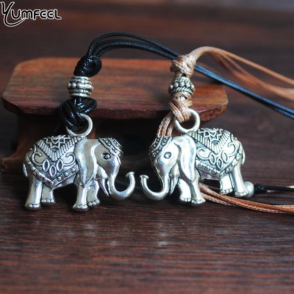 

yumfeel bohemian vintage animal necklace jewelry elephant pendants necklaces, Silver