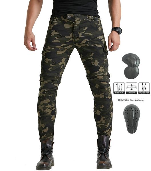

motorcycle racing motorcycle riding straight cultivate one's morality pants fission camouflage jeans trousers