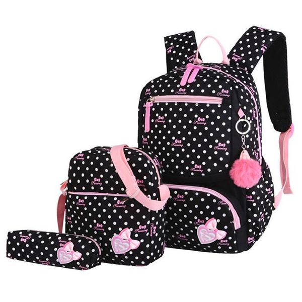 

3 pcs / set printing school backpacks schoolbag backpack fashion children lovely backpacks for kids girls school girl backpack