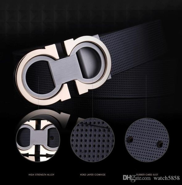 

2019 designer business waistbands imports really leather fashion zinc alloy 8 word smooth buckle belt belts