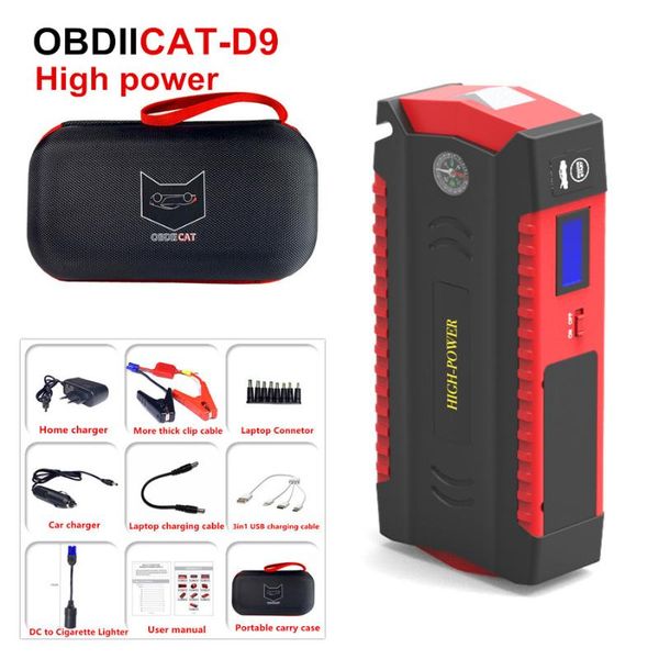 

super power d9 car jump starter power bank 600a портативное автомобильное зарядное устройство 12v пусковое устройство для бензинового дизеля