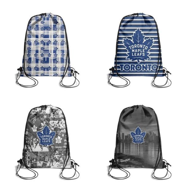 

designname+x fashion sports belt backpack, design crazy pattern adjustable string package, suitable for toronto maple leafs bule new ice