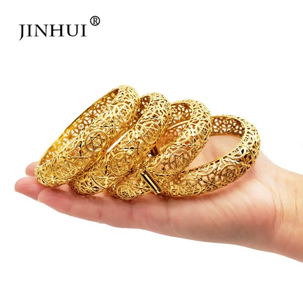 

jin hui new fashion lady gold color jewelry bangles ethiopian african women dubai bracelet party wedding gifts girlfriend, Black