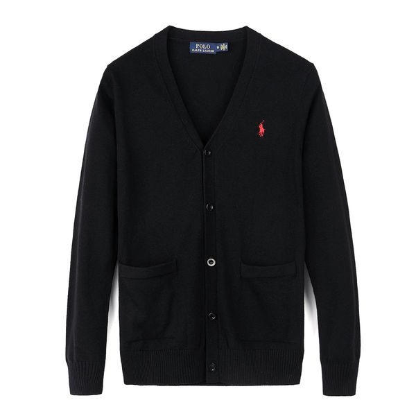 

ralph mens lauren sweater designer cardigan luxury casual knit cardigan fashion slim sweater pony embroidered knit cardigan, White;black