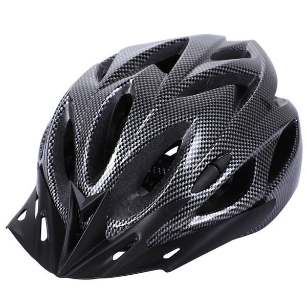 

carbon bicycle helmet bike mtb cycling adjustable safety helmet, Black