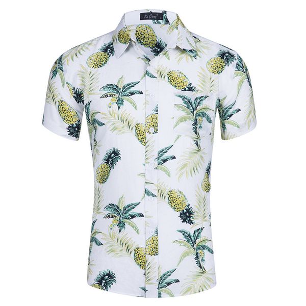 

2019 new arrival summer surf shirt men hawaii beach t-shirts short sleeve beach swimwear quick-dry cotton swimming floral shirt