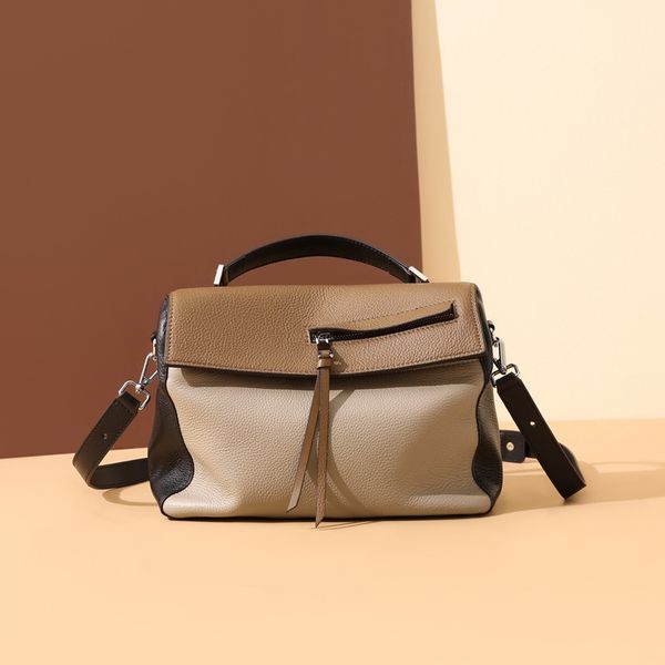 

leather ladies shoulder bag bag 2020 new wave fashion wild summer large capacity first layer soft cowhide portable crossbody female bag