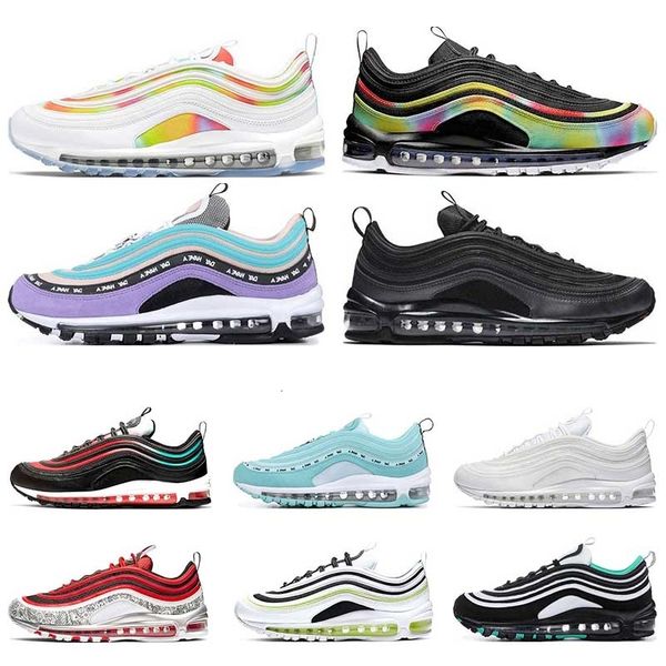 

2020 running shoes 97s tie dye tatum court purple neon seoul triple white black mens womens trainer sports sneaker size 36-45