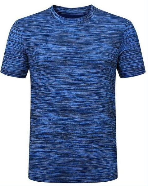 

2019 men's tight clothes running short-sleeved quick-drying t-shirt 5114, Black;blue