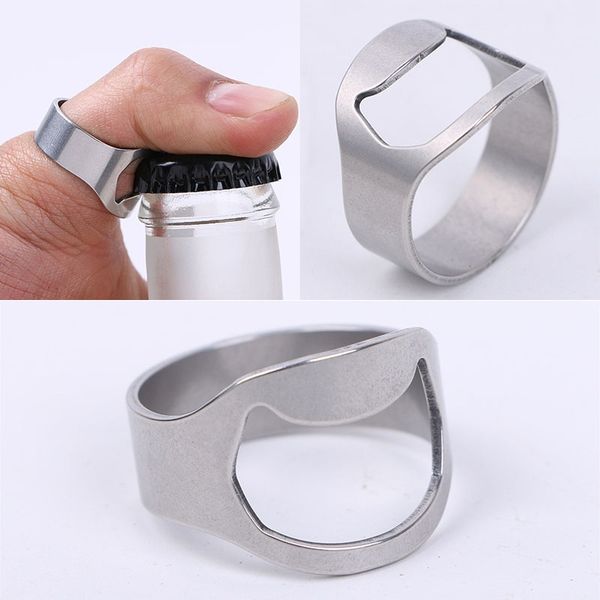 

нержавеющая сталь пивной бар инструмент палец кольцо открывалка для бутылок bottel для пива винный ресторан кухонный инвентарь партии дни ро