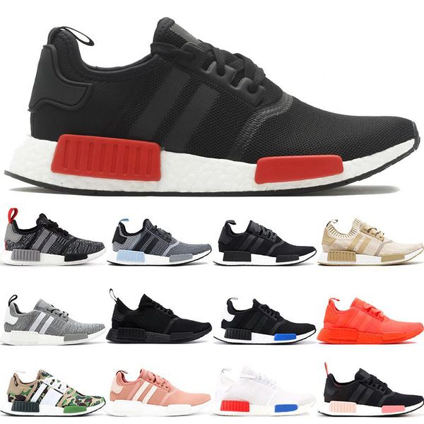

new nmd r1 europe exclusive mens running shoes red triple black white blanch blue fashion luxury designer men women shoes us5.5-11