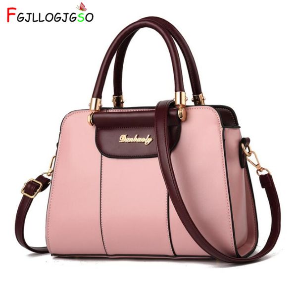 

fgjllogjgso 2018 fashion women's shoulder bag pu leather totes purses female leather messenger crossbody bags ladies handbags y190620