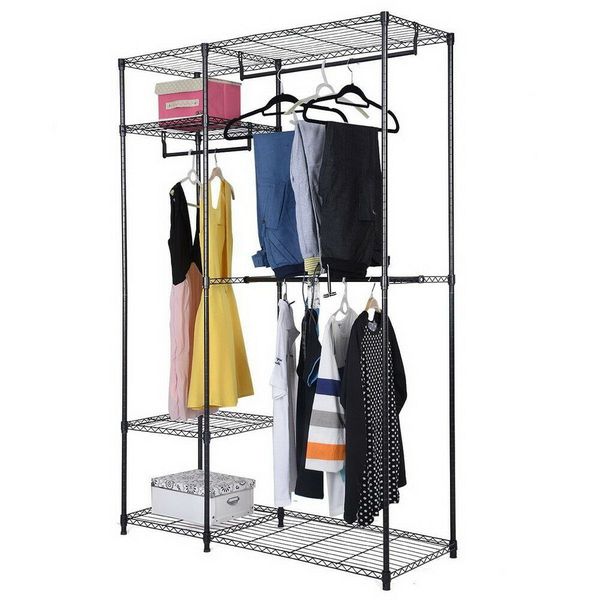 2019 Closet Organizer Wardrobe Shelves System Kit Portable