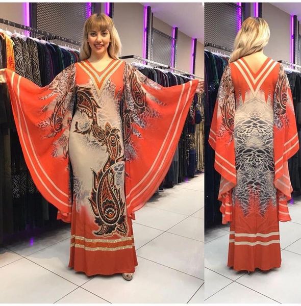

african design print floral dashiki dress abaya maxi bazin bat sleeve vintage long sleeve maxi robe gowns africa lady party, Red