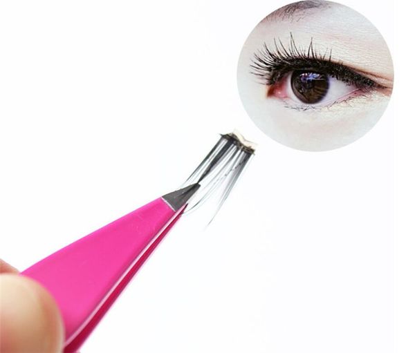 

2 in 1 eyebrow tweezers rose black beauty makeup tools double ends eyebrow clip anti-static eyelash extension pincet makeup tools