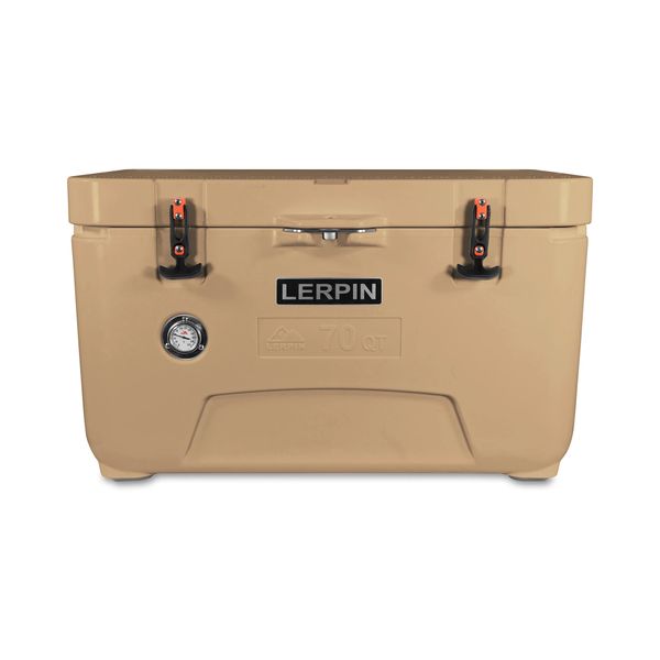

lerpin центробежного формования охладители термометр жесткого пластик cooler грудь 50qt тан цвет портативной еда bucket ice cooler chest