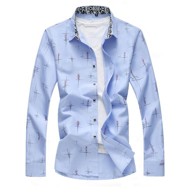 

wather blue printed mens shirts big sizes hawaiian shirt casual long sleeve button down shirt men summer beach fashion thirt, White;black