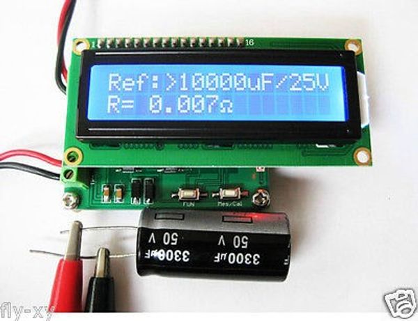 Freeshipping Interner Batteriewiderstand-Impedanztester Voltmeter + In-Ciruit-Cap-ESR-Messgerät