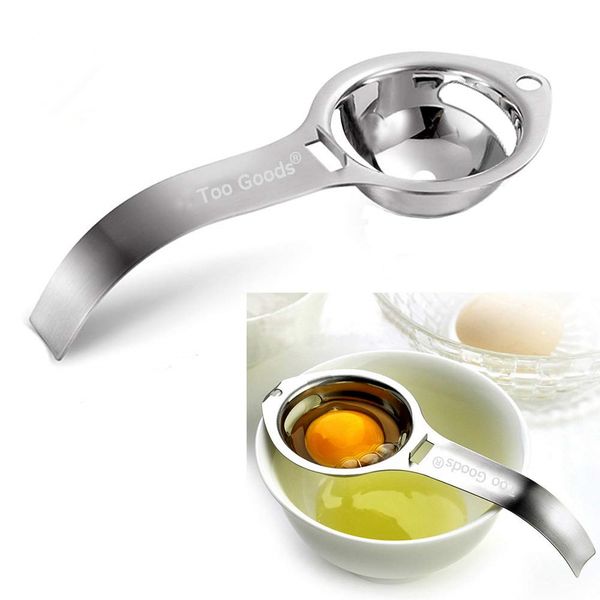 

egg separator egg yolk white filter food grade stainless steel egg sieve kitchen gadget cooking