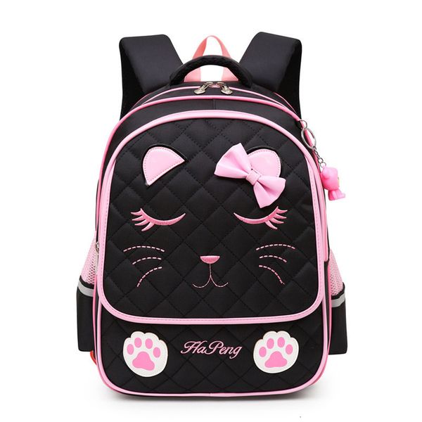

school cat cartoon bags cute for girl orthopedic pupils backpacks children waterproof schoolbags thicken shoulder strap mochila