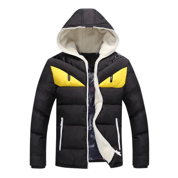 

mens 2020 new british fashion cool color matching cartoon printed cotton-padded jacket foreign trade cotton-padded jacket agent, Black
