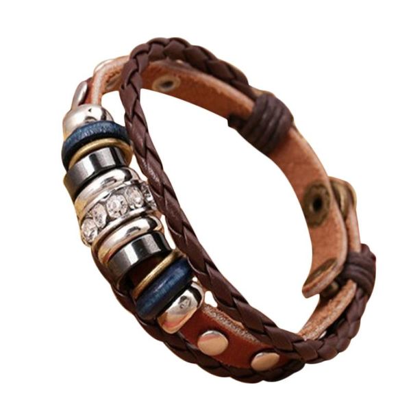 

gussy life wholesale leather bracelet & bangles jewelry jan22, Golden;silver