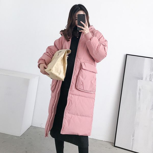 

maternity women winter mid-long hooded down cotton coat new moms fashion detachable sleeve dual warm outdoor windbreaker jackets, White