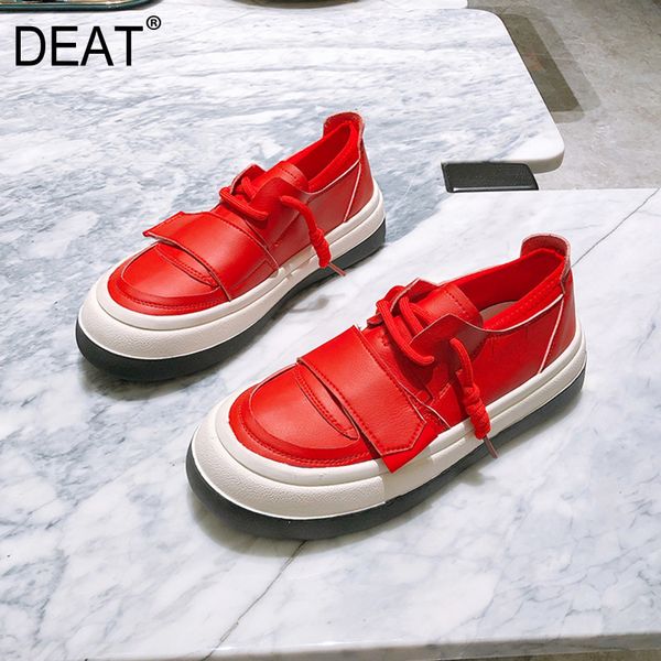 

deat] 2020 round toe bandage hook casual simple mixed colors single flat shoes women new spring autumn fashion tide 10g004, Black