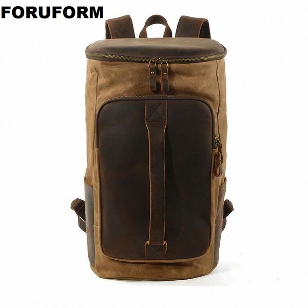 

waterproof canvas vintage backpack men large travel rucksack lapbag bagpack college students school backpack ll-2529