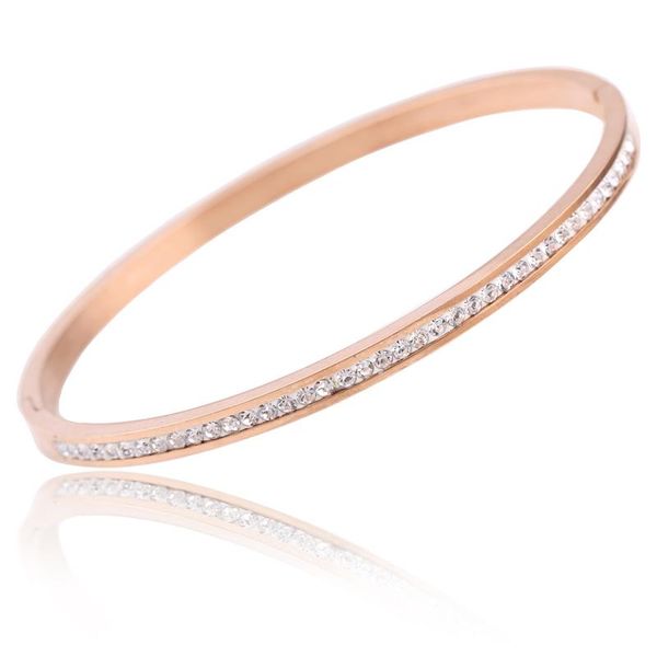 

два кристалла горный хрусталь проложить нержавеющей стали открытие браслет для женщин, Black