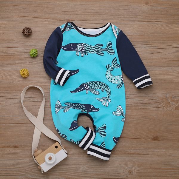 

baby romper christmas clothes for girl boy 0-2y newborn infant baby boy girl cartoon striped romper jumpsuit clothes outfits, Blue